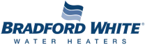 Bradford White Logo Featuring A Stylized Wave Design Above The Text &Quot;Bradford White Water Heaters.